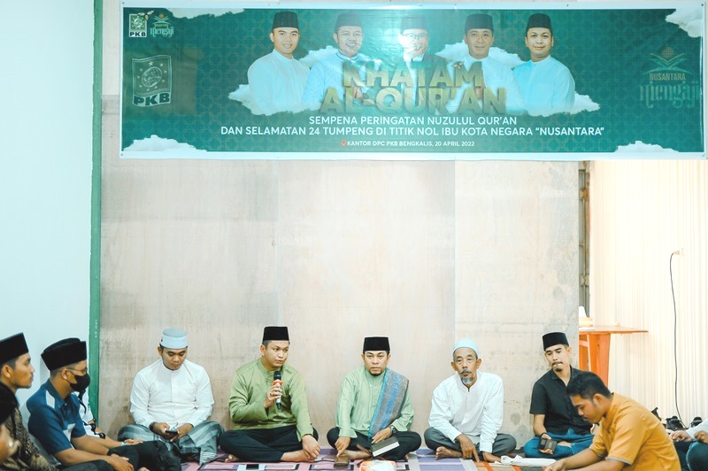 PKB Bengkalis Sambut Nuzulul Qur’an dan Selamatan 24 Tumpeng di Titik Nol Ibu Kota Negara Nusantara