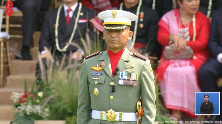 Kolonel Inf Priyo Handoyo Pimpin Pengibaran Bendera HUT ke-81 RI