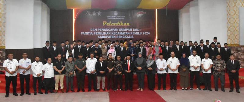 Jelang Pilkada Serentak 2024, KPU Bengkalis Lantik 55 Petugas PPK