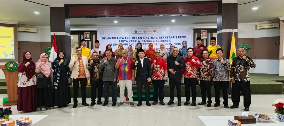 Rektor Unilak Prof Junaidi Lantik Wakil Dekan, Kaprodi dan Kepala Lembaga, Ini Pesan Yang Disampaikan