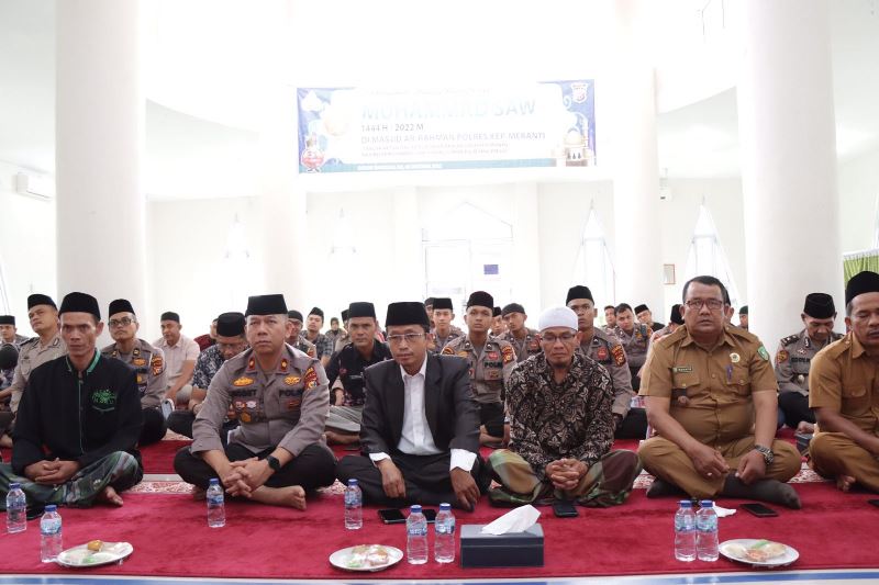 Polres Meranti Ikuti Maulid Nabi Muhammad via Zoom Meeting Bersama Kapolri