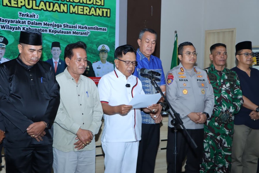 Tolak Anarkisme, Polres Kep Meranti Deklarasi Damai bersama Forkopimda dan Tokoh Masyarakat