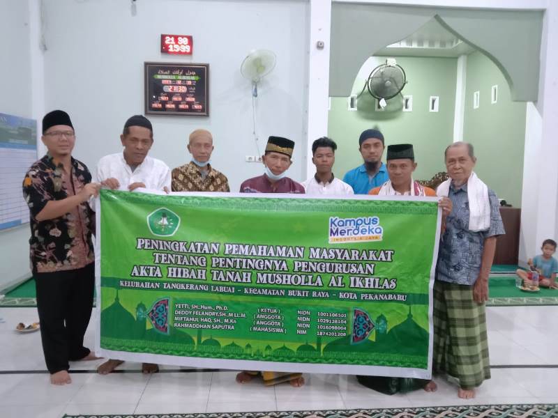 Dosen FH Unilak Laksanakan Sosialisasi tentang Pentingnya Pengurusan Akta Hibah Rumah Ibadah
