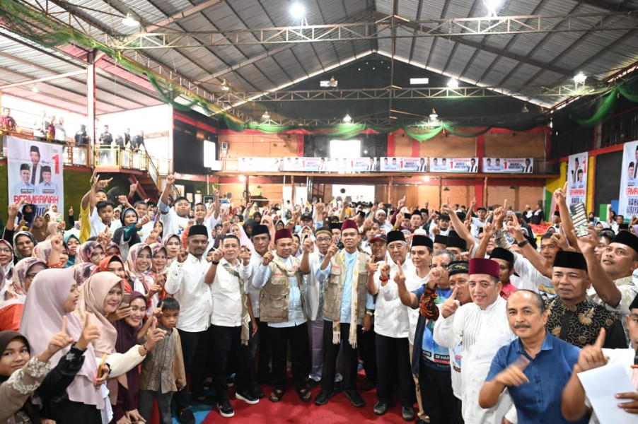 Kampanye di Bukit Batu Bengkalis, Abdul Wahid Komit Membuat Jembatan Pakning Bengkalis.