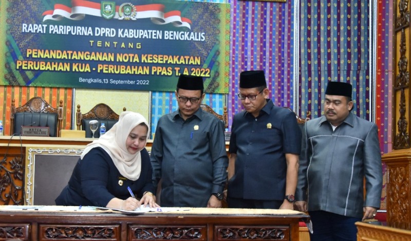 Nota Kesepahaman, APBD-Perubahan Bengkalis 2022 Rp 4,508 Triliun