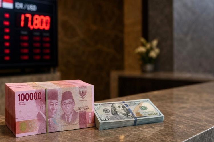 Rupiah Tersungkur Sendirian, Dolar AS Nyaris Sentuh Rp17.800 Bikin Pasar Panik