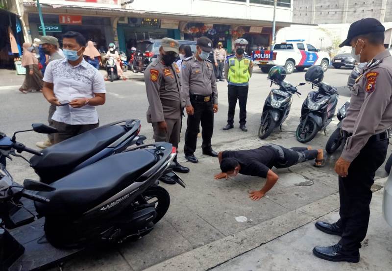 Pelanggar Prokes Covid-19 Diganjar Hukuman Ditempat