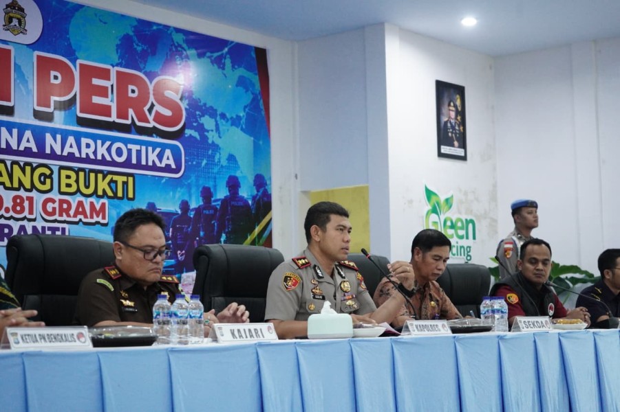 Polres Meranti Bongkar Jaringan Narkoba Internasional, 9,3 Kg Sabu Disita, Hampir 9 Kg Dimusnahkan