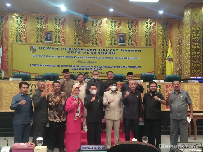 DPRD Pekanbaru Lakukan Rotasi AKD, Berikut Nama dan Jabatannya