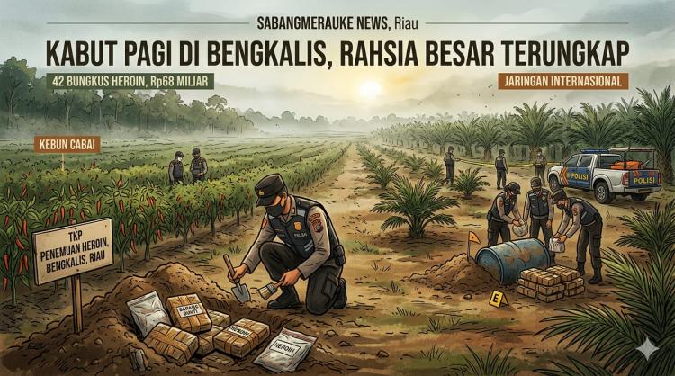 Drama Heroin Rp 68 Miliar di Kebun Cabai Riau: Polisi Bongkar Gudang Narkoba di Tengah Sawit