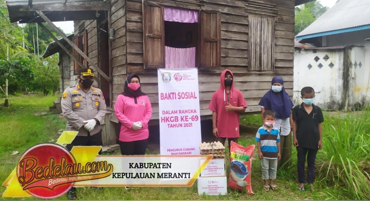 Kunker di Polsek Merbau, Bhayangkari Cabang Meranti Kembali Salurkan Bantuan