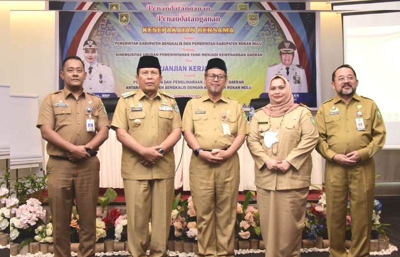 Bengkalis dan Rohul Jalin Kerjasama Pembangunan dan Pemeliharaan Pilar Batas Daerah