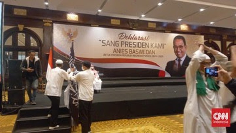 Polisi Usut Pemasangan Bendera Tauhid di Deklarasi Anies Capres