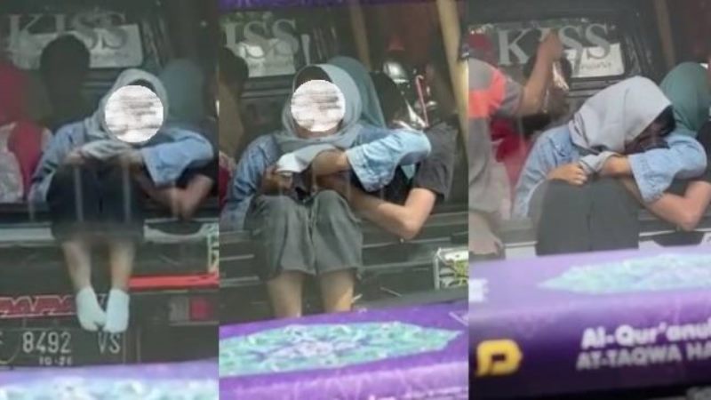 Heboh Video Pria Remas-remas Payudara Cewek Berjilbab di atas Mobil Pickup