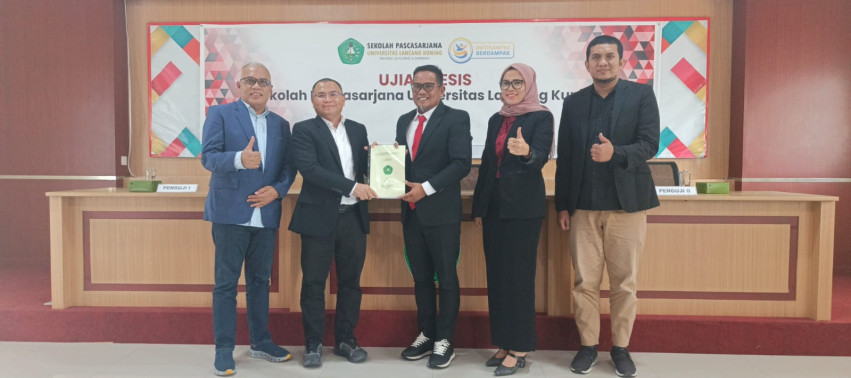 Raih Gelar Magister Manajemen, Bupati Zukri Dorong ASN Pelalawan Lanjut Kuliah di Pascasarjana Unilak