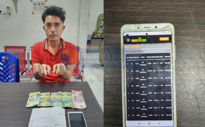 Polisi Tangkap Diduga Penjual Judi Togel Online di Pinggir