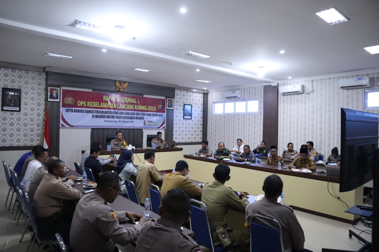 Samakan Persepsi, Polres Meranti Gelar Rapat Eksternal Ops Keselamatan LK 2023