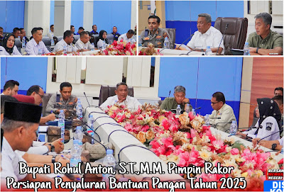Bupati Rohul Anton Pimpin Rakor Persiapan Penyaluran Bantuan Pangan Tahun 2025