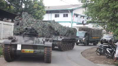 TNI Diviralkan Pasang Tank untuk Halau Pemudik, Ini Faktanya