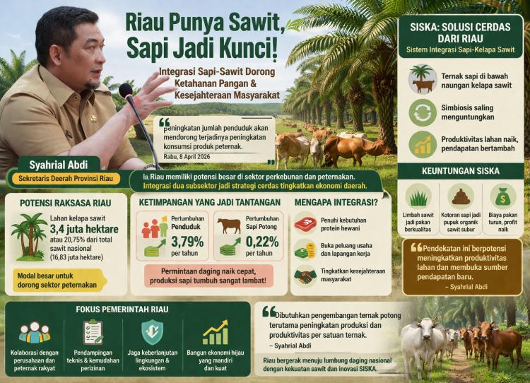 Lahan Sawit Jutaan Hektare Ternyata Bisa Jadi Pabrik Daging