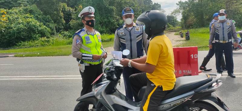 Jelang Pelaksanaan Operasi Zebra Lancang Kuning 2021, Satlantas Polres Siak Lakukan Sosialisasi