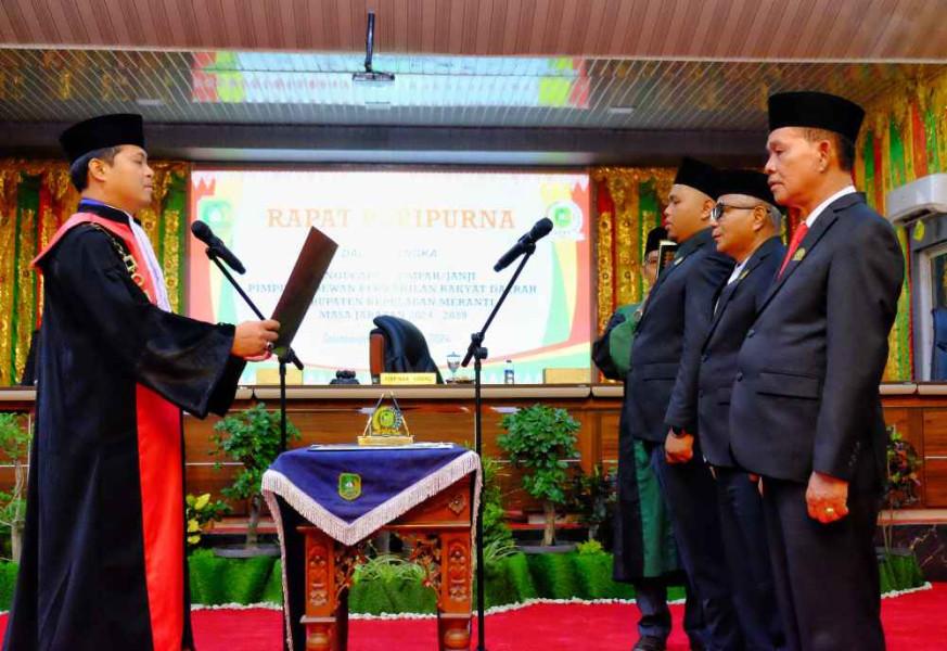 DPRD Kepulauan Meranti Gelar Rapat Paripurna Pengucapan Sumpah Pimpinan 2024-2029