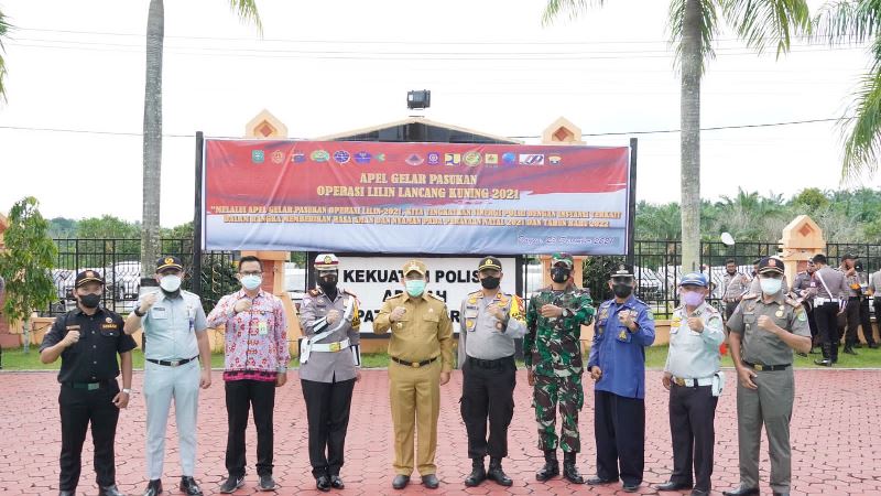 Apel Gelar Pasukan Ops Lilin 2021, wakil Bupati Siak Sampaikan Amanat Kapolri