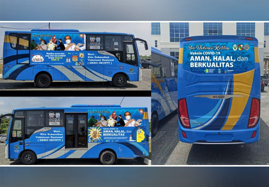 Pemko Pekanbaru Luncurkan Lima Bus Vaksin, Masyarakat Cukup Tunjukkan KTP