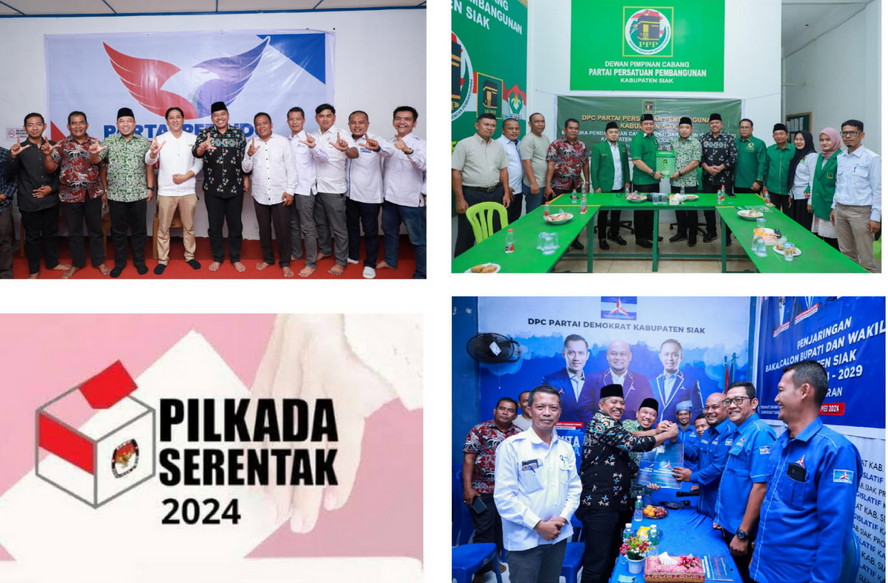 Daftar di 3 Partai, Pasangan Petahana Alfedri-Husni Solid Menuju Pilkada Siak