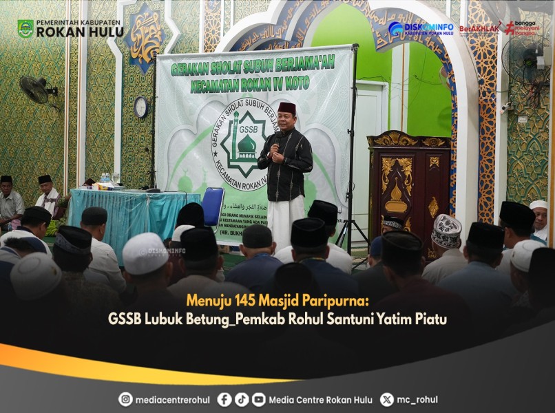 Menuju 145 Masjid Paripurna: GSSB Lubuk Betung, Pemkab Rohul Santuni Yatim Piatu