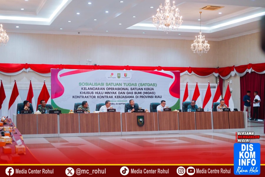 Bupati Rohul Anton Hadiri Sosialisasi Satgas Kelancaran Operasional Hulu Migas Riau