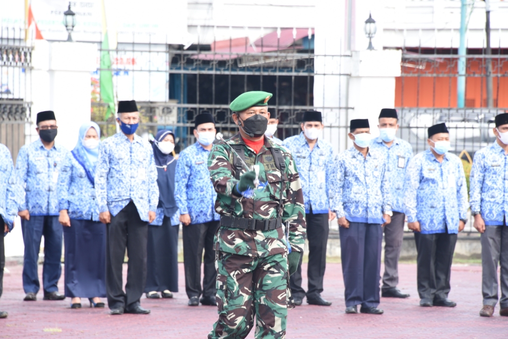 1 Oktober, Upacara Dihalaman Kantor Bupati Kedepankan Prokes
