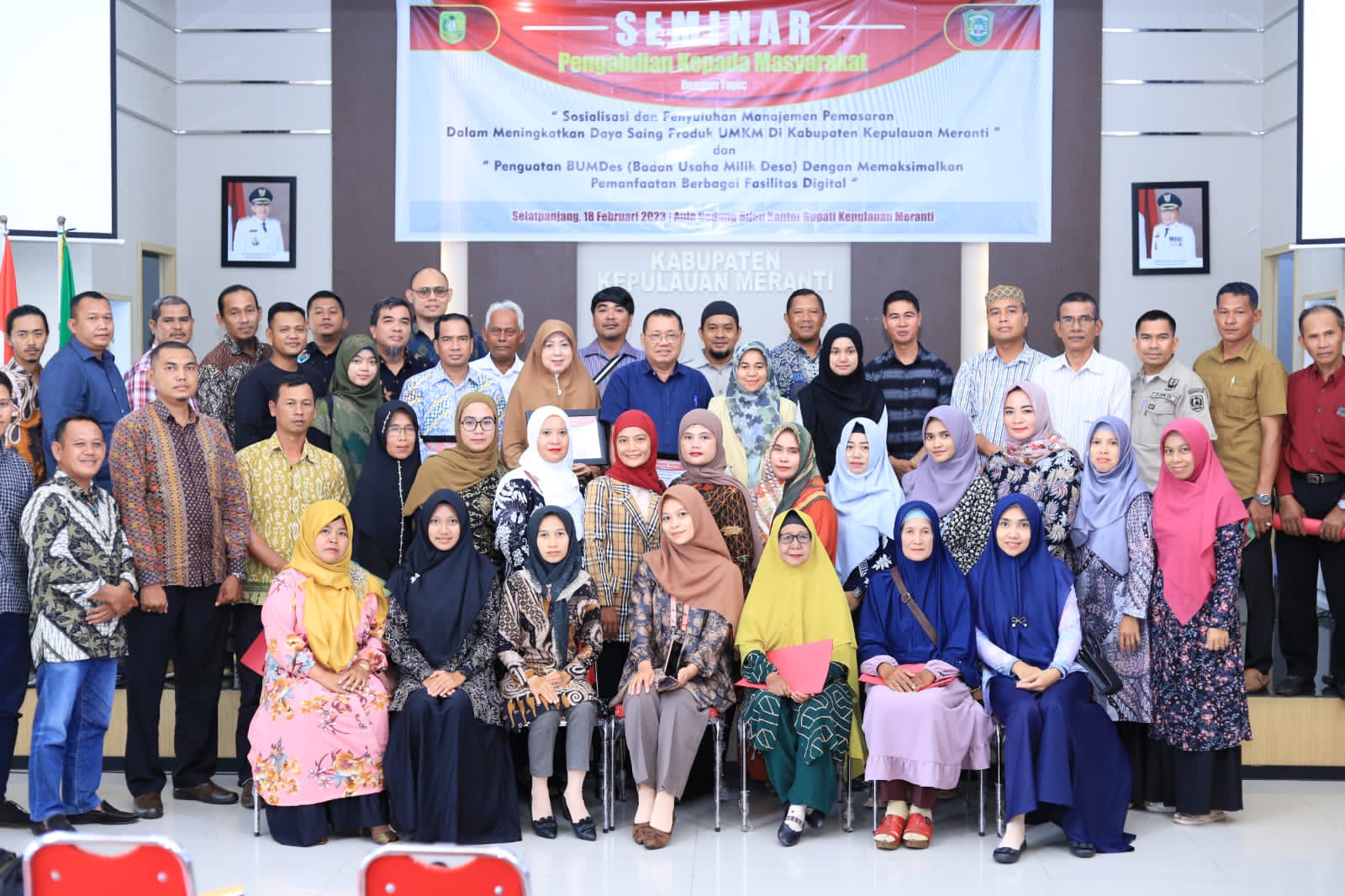 Pasca Sarjana MM UIR melakukan Pengabdian Masyarakat dan Seminar Daya Saing Produk UMKM  dan Bumdes di Kabupaten kepulauan Meranti