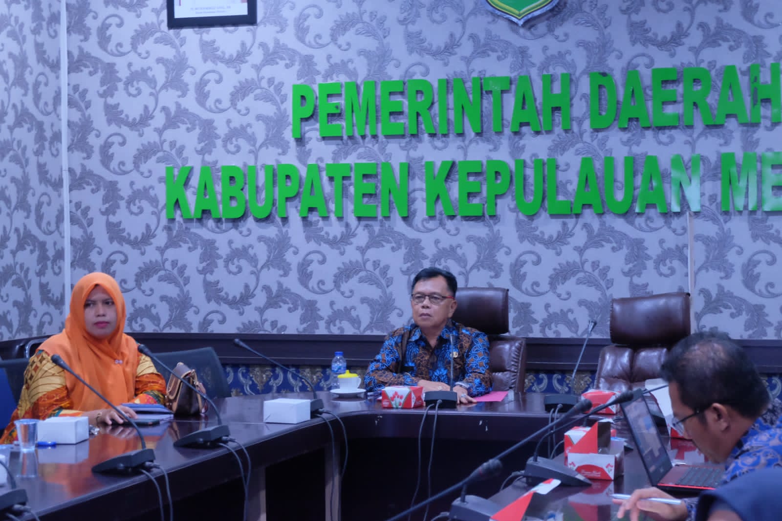 Daring Bersama Menko PMK Wabup Meranti H.Asmar Minta Perhatian Khusus Dari Pemerintah Pusat.