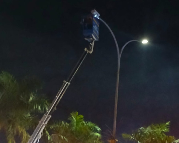 Dishub Pekanbaru Mulai Ganti Kabel PJU Sudirman Usai Dicuri ‘Rayap Besi’