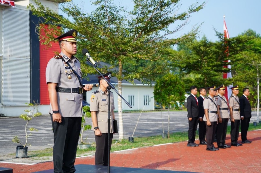 Kapolres Gede Adi Pimpin Hari Juang Polri 2026 di Meranti, Dorong Personel Perkuat Pelayanan Humanis