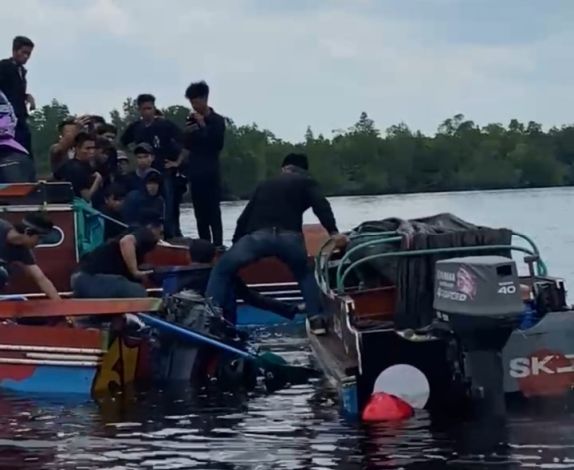 Tabrakan Speedboat di Mandah Inhil, Satu Orang Dikabarkan Hilang