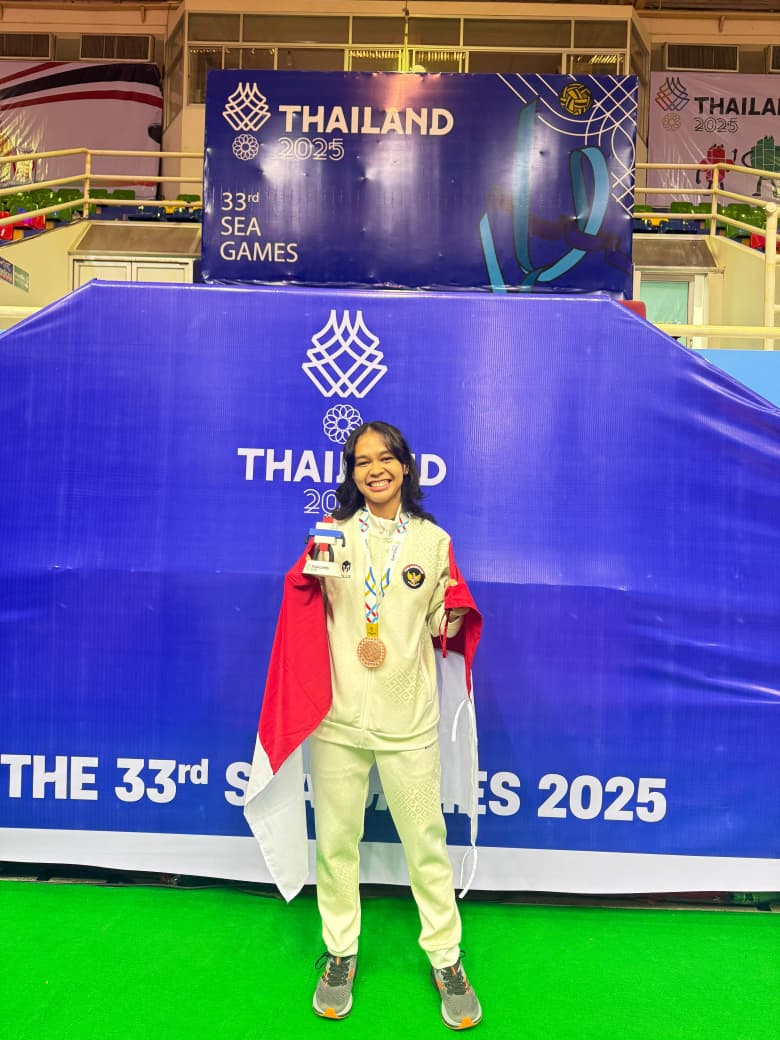 Mahasiswi Fakultas Teknik Unilak Raih Medali Perunggu, Cabor Sepak Takraw Sea Games Thailand 2025