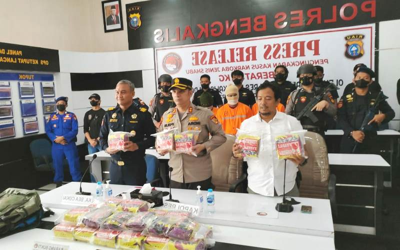 Lagi, Penyelundupan 30 Kilogram Sabu-Sabu Digagalkan Polres Bengkalis