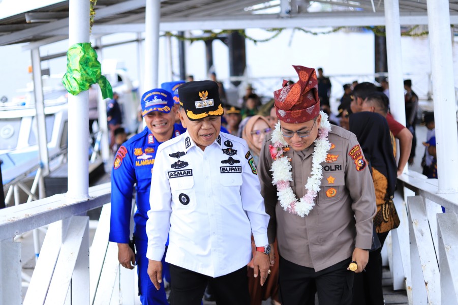 Bupati Kepulauan Meranti Sambut Kapolres Baru AKBP Aldi Alfa Faroqi SH, SIK, MH