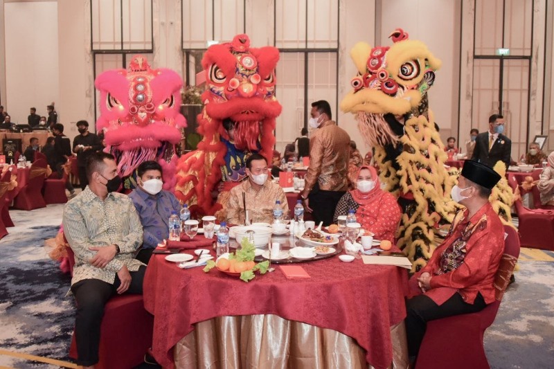 Hadiri Silaturrahmi dan Perayaan Imlek 2022,Di Novotel, Bupati Kasmarni Promosikan Wisata Rupat