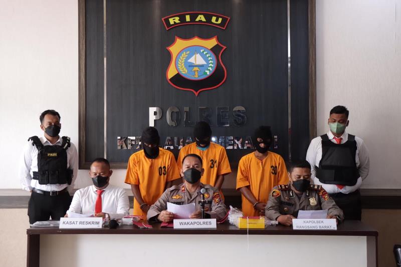 Tim Gabungan Jatanras Polres Meranti dan Polsek Rangsang Barat Tangkap Tiga Pelaku Curat
