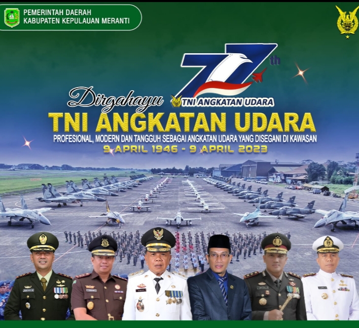 AKBP (Purn) H. Asmar Plt. Bupati Kabupaten Kepulauan Meranti Mengucapkan HUT TNI Angkatan Udara Ke 77 Tahun