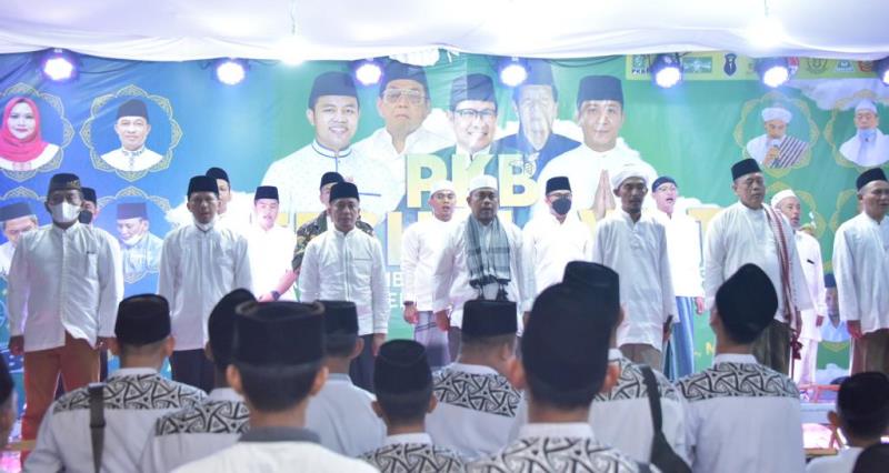 Sambut Bulan Suci Ramadhan, DPC PKB Bengkalis Gelar Sholawatan Bersama Ulama