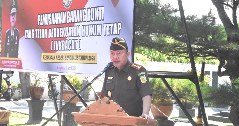 Barang Bukti Berkekuatan Hukum Tetap Dimusnahkan Kejari Bengkalis
