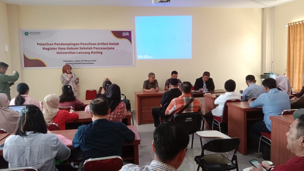 Tumbuhkan Iklim Akademik, Mahasiswa Magister Ilmu Hukum Unilak dilatih Penulisan Artikel Ilmiah