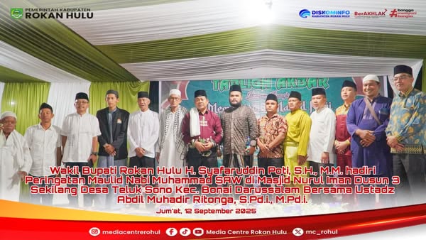 Wabup Syafaruddin Poti Hadiri Peringatan Maulid Nabi 1447 H di Desa Teluk Sono