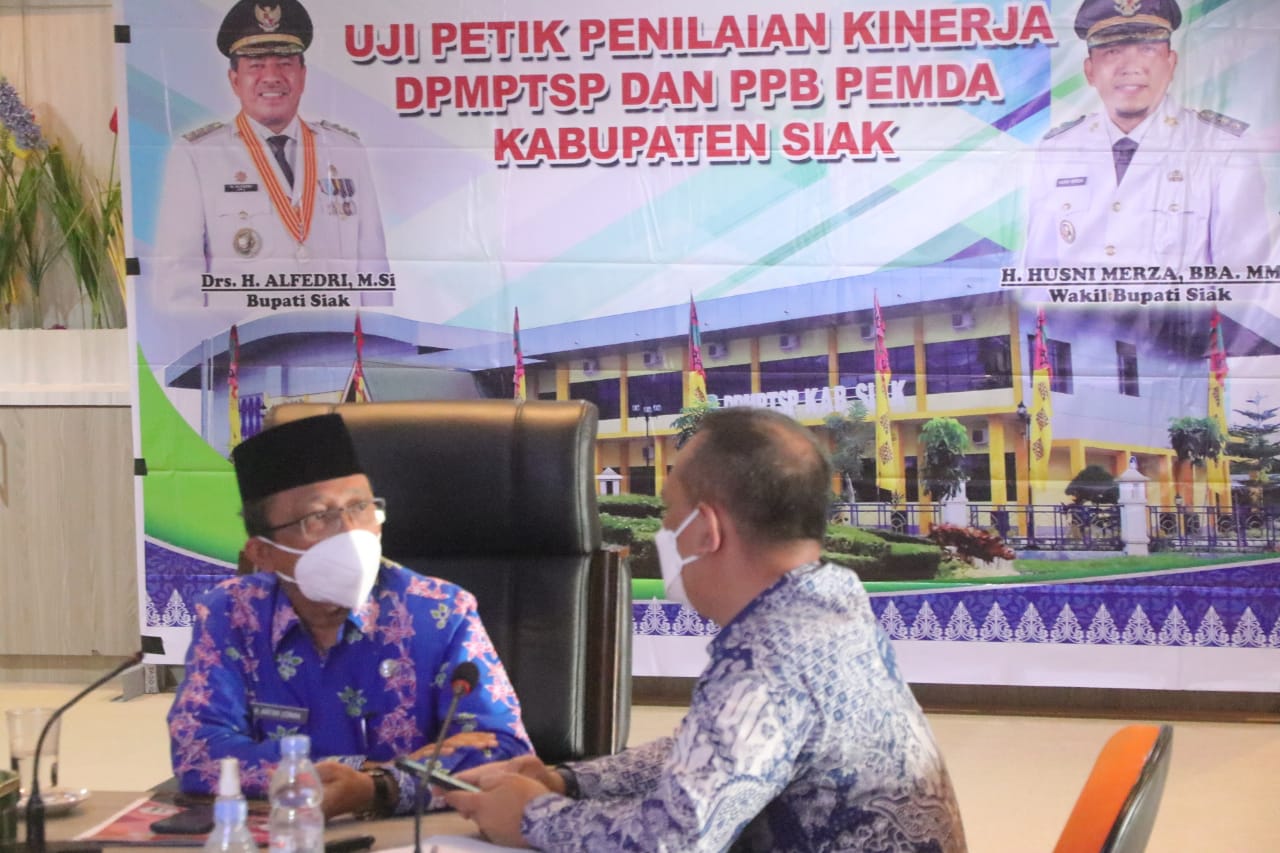 Uji Petik Penilaian Kinerja DPMPTSP Kabupaten, DPMPTSP Kab Siak Masuk 9 Besar dan Satu-satunya Kabupaten di Sumatera