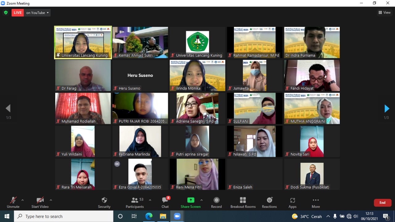 Rektor Unilak Buka Workshop World Class Professor