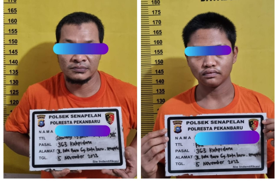 Polsek Senapelan Tangkap Dua Pelaku Pencurian Dari Rekaman CCTV